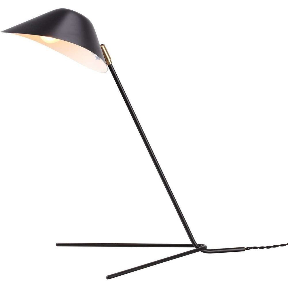 Serge Mouille Table Lamp-France & Son-LBT094BLK-Table LampsBlack-1-France and Son