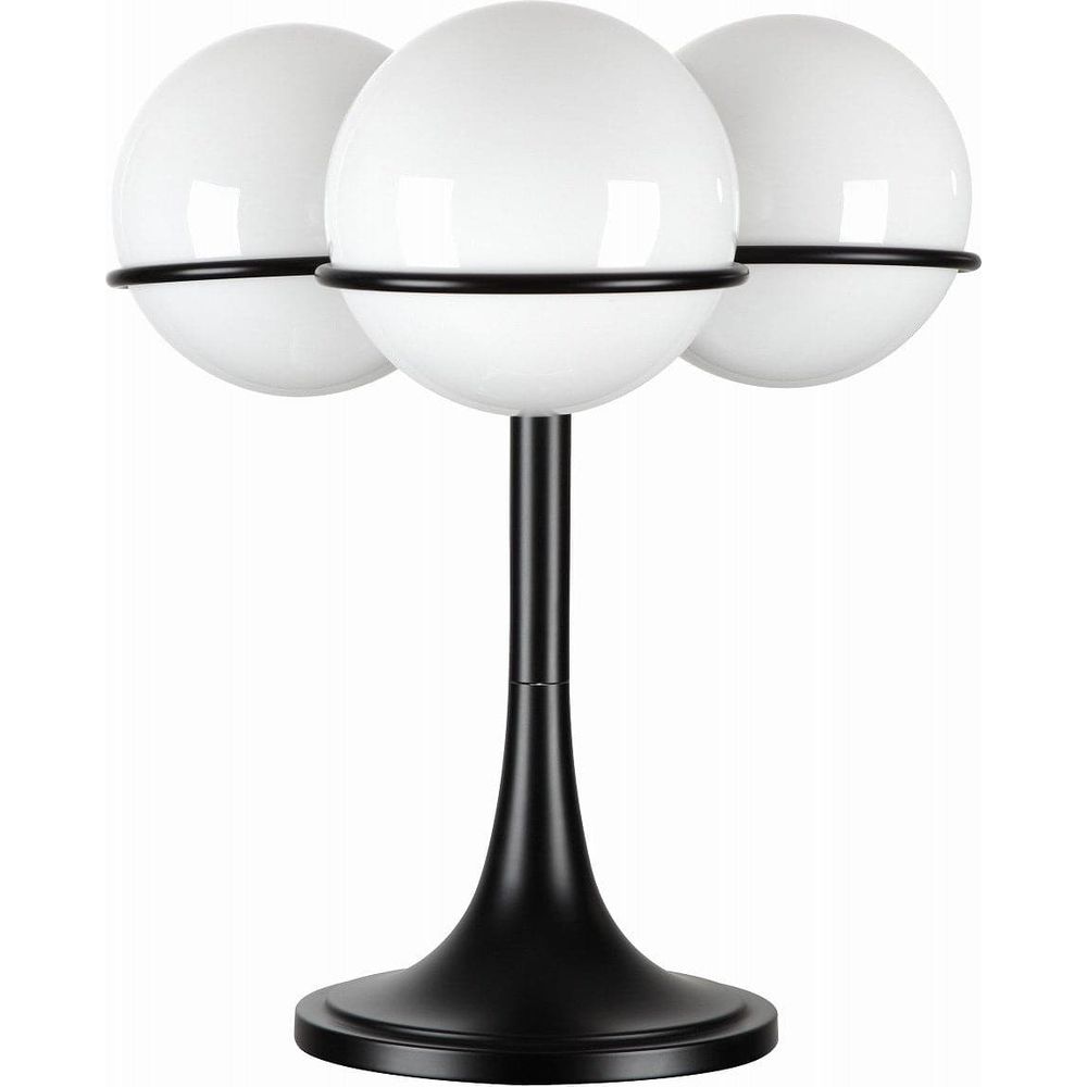 Sarfatti Table Lamp with Three Globes-France & Son-LBT1163BLK-Table LampsBlack-3-France and Son