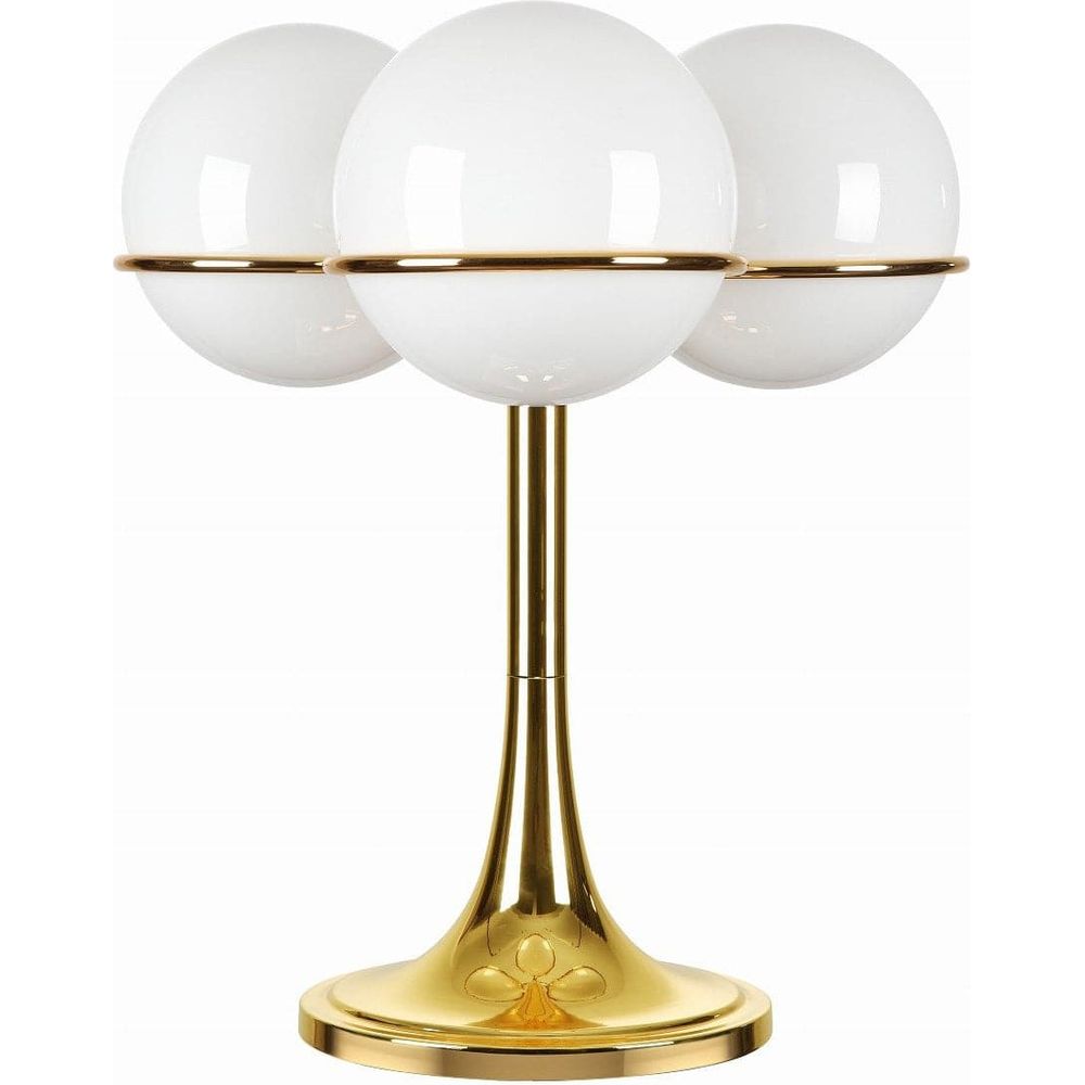 Sarfatti Table Lamp with Three Globes-France & Son-LBT1163GOLD-Table LampsGold-2-France and Son