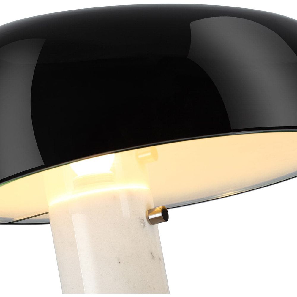 Mid Century Beagle Marble Table Lamp-France & Son-LBT2006BLKWHT-Table LampsBlack-3-France and Son