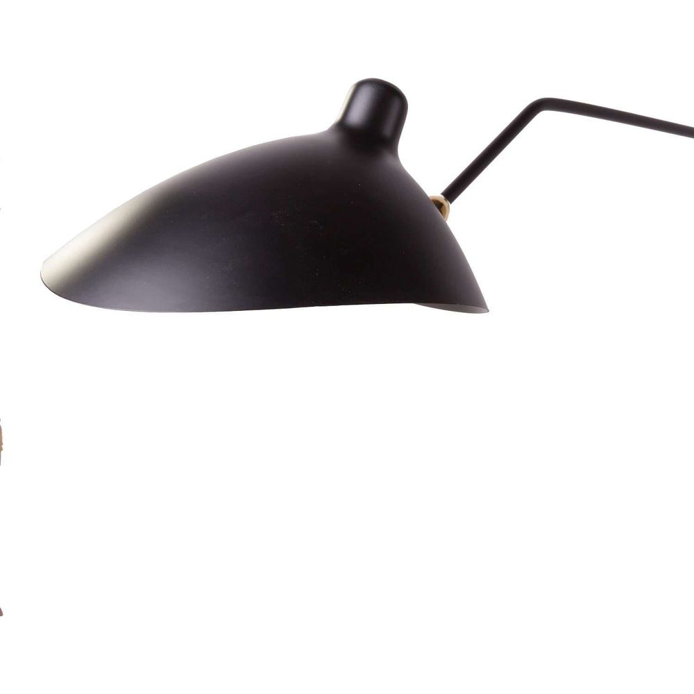 Serge MSC-R1C Rotating Sconce - One Curved Arm-France & Son-LBW015BLKD-Wall LightingBlack-5-France and Son