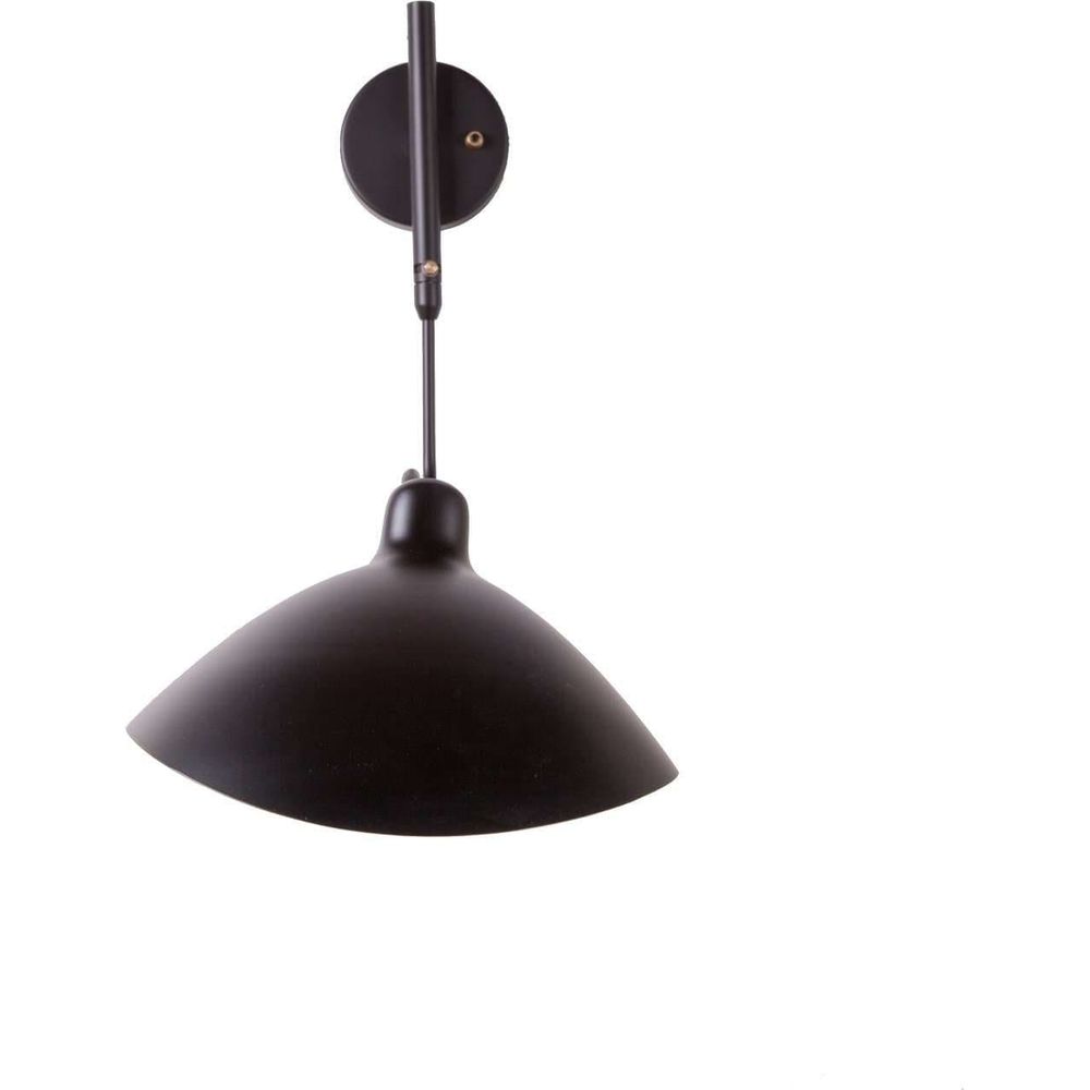 Serge MSC-R1C Rotating Sconce - One Curved Arm-France & Son-LBW015BLKD-Wall LightingBlack-3-France and Son