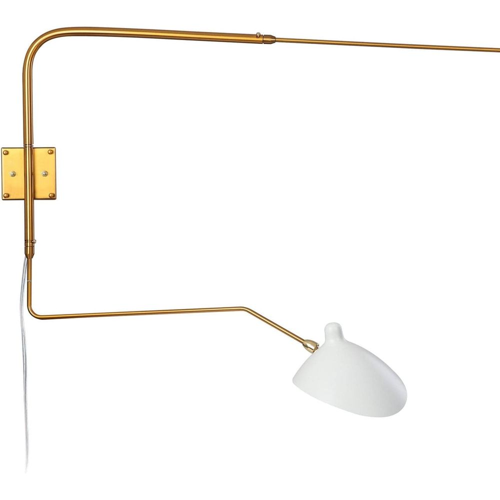MSC-R2C Rotating Wall Sconce - Two Arm-France & Son-LBW030BLKD-Wall LightingBlack-3-France and Son