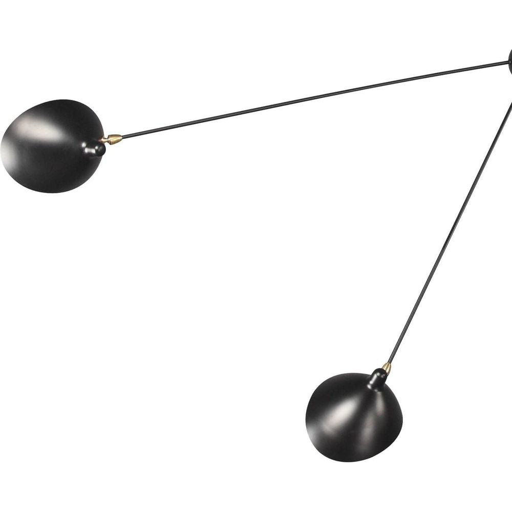 Mouille MSC-SP5 Five Arm Spider Sconce-France & Son-LBW036BLK-Wall Lighting-2-France and Son