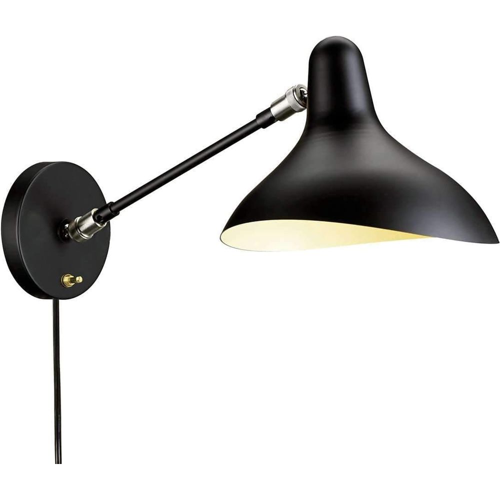 Mantis Wall Sconce-France & Son-LAW051BLKD-Wall Lighting-1-France and Son