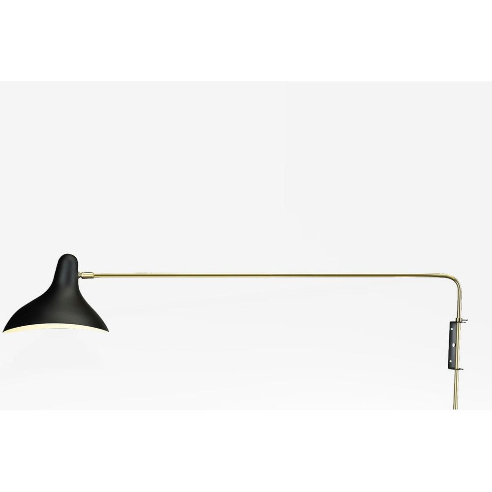 Mid Century Mantis Long Rotating Wall Sconce - Black-France & Son-LBW055BLK-Wall Lighting-1-France and Son