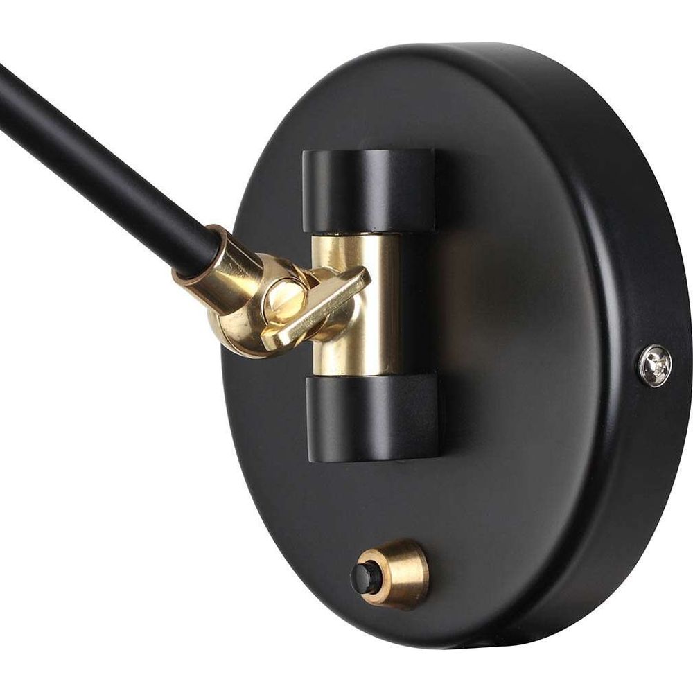Mid Century Swivel Sconce-France & Son-LBW088BLK-Wall Lighting-3-France and Son
