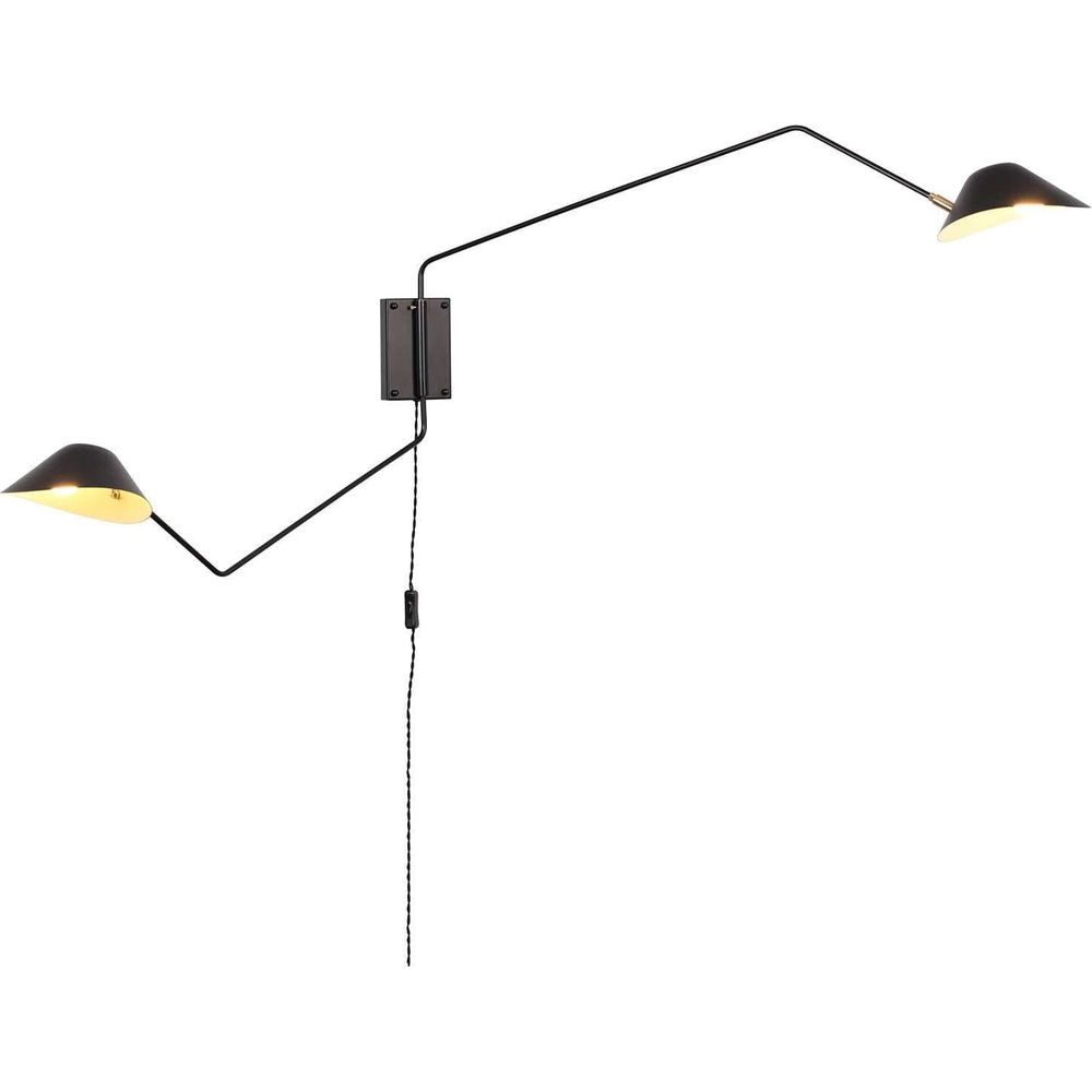 Chapeau Double Rotating Wall Sconce-France & Son-LBW094DBRSWHT-Wall LightingWhite-3-France and Son