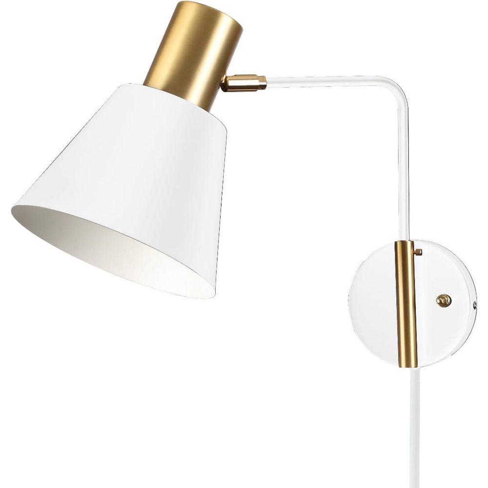 Mid Century Norre Rotating Wall Sconce-France & Son-LBW107BLKBRS-Wall LightingBlack-6-France and Son