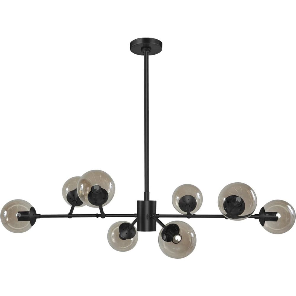Modern Espalier Branching Globe Chandelier-France & Son-LM3048PBLK-ChandeliersBlack-2-France and Son