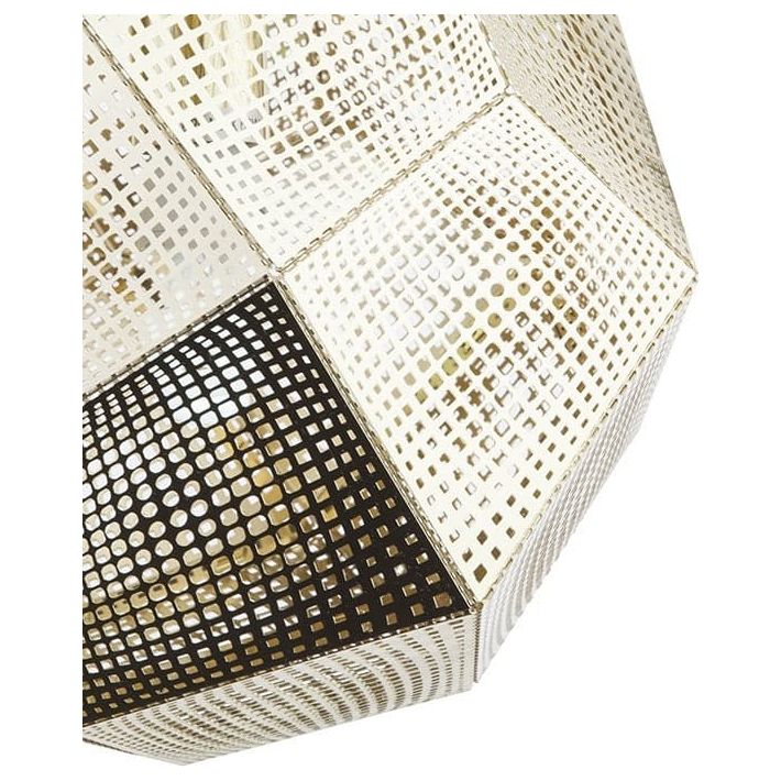 Etch Shade Stainless Steel Pendant - Gold-France & Son-LM310PGOLD-Pendants-2-France and Son