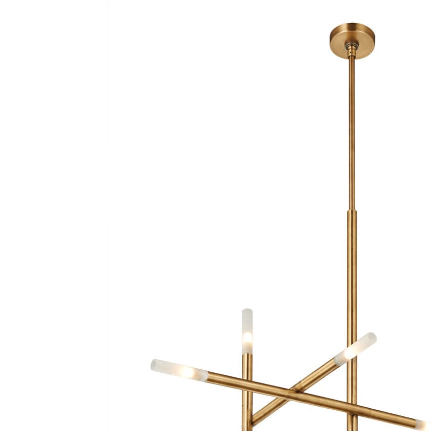 Modern Kryss Chandelier-France & Son-LM486PBRS-Chandeliers-5-France and Son