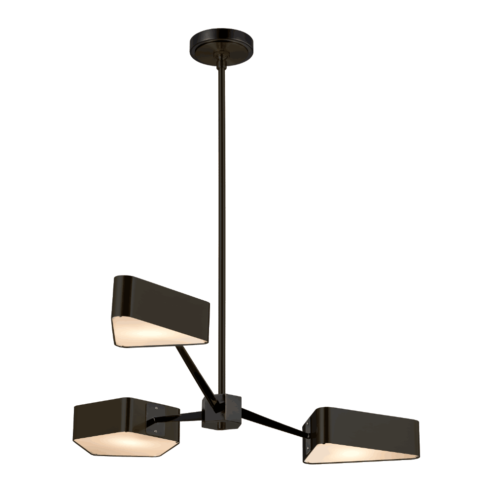 Modern Spider Gem Chandelier-France & Son-LM5273PBLK-ChandeliersBlack-2-France and Son