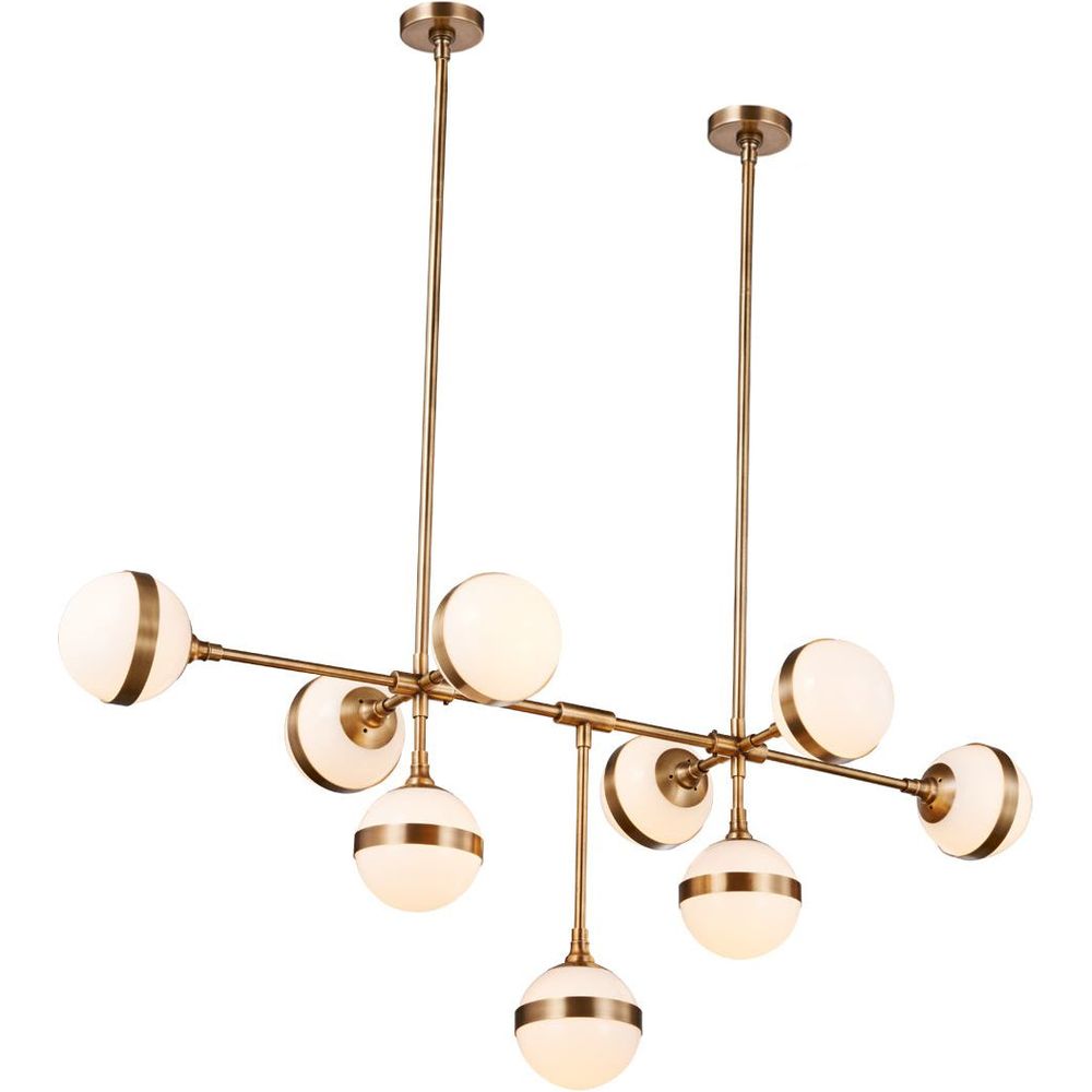 Peggy Guggen Chandelier - Large-France & Son-LM5619PBRS-ChandeliersBrass-1-France and Son