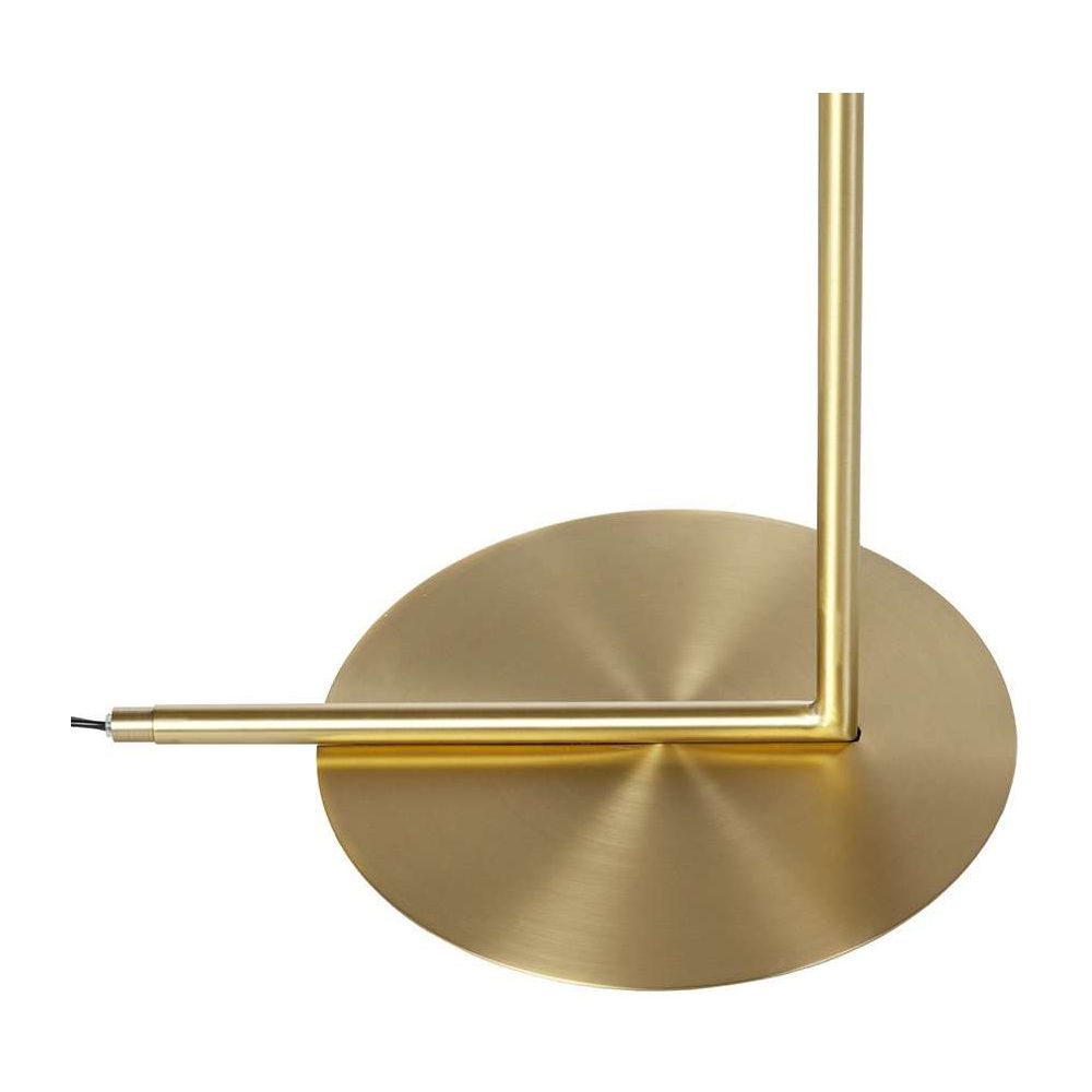 Modern Brass Ball Floor Lamp-France & Son-LM5632FBRSWHT-Floor Lamps-3-France and Son