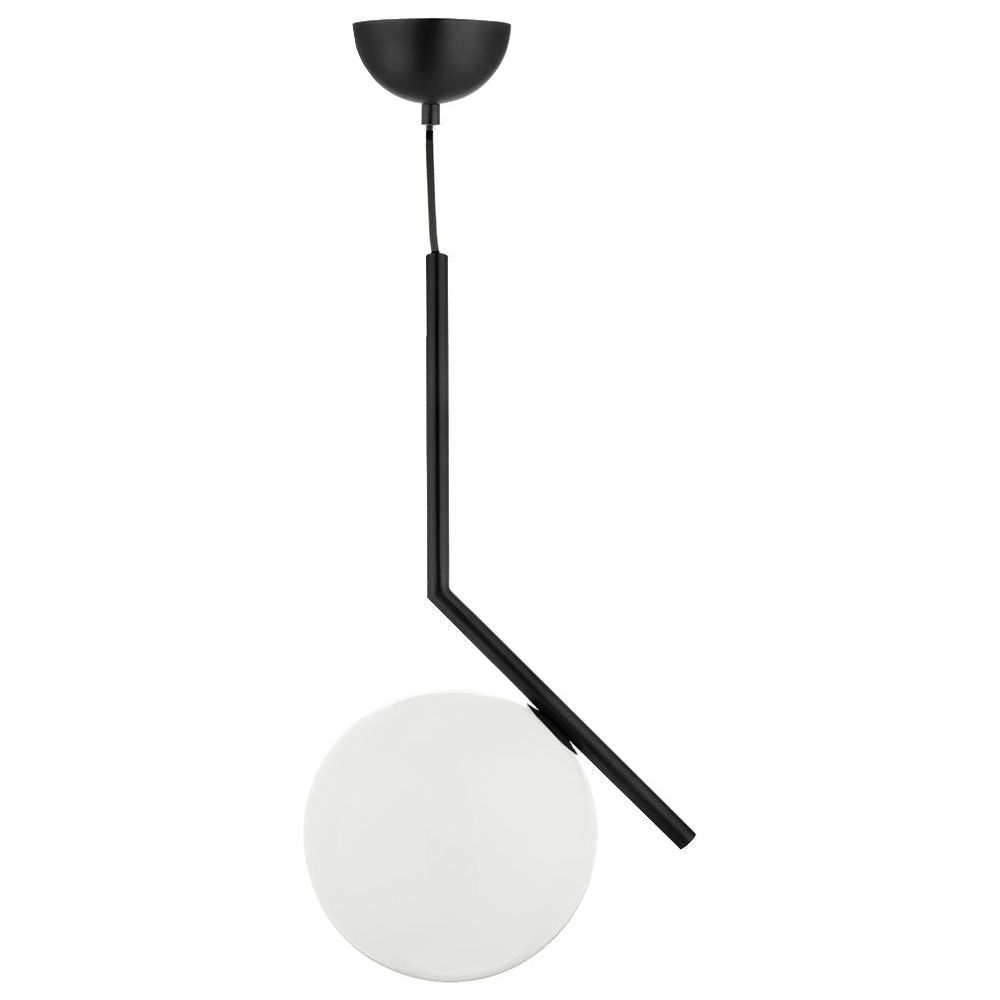 Modern Ball Pendant Light - Black-France & Son-LM5632PBLKWHT-Pendants-1-France and Son