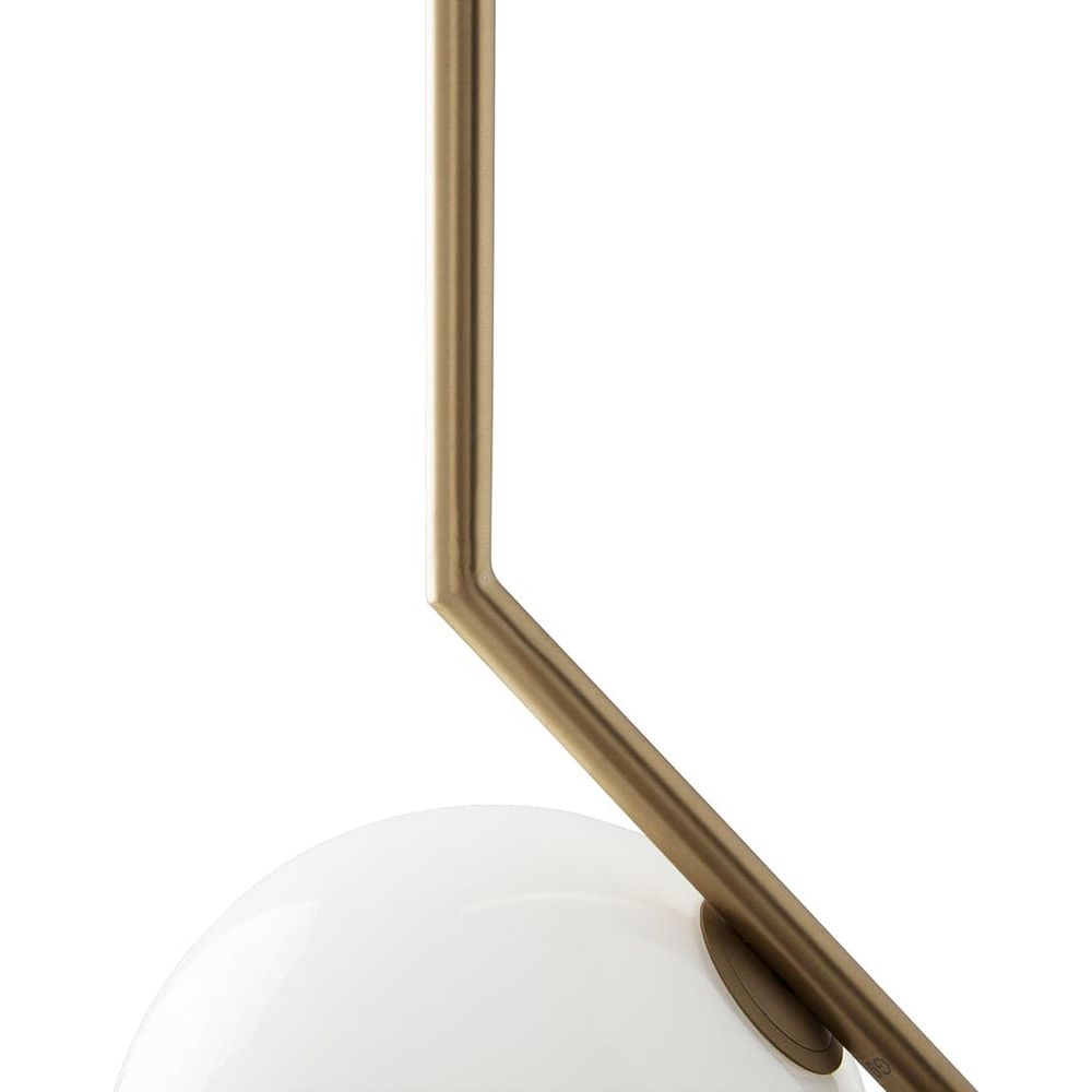 Brass Ball Pendant Light-France & Son-LM5632PBRSWHT-Pendants-4-France and Son