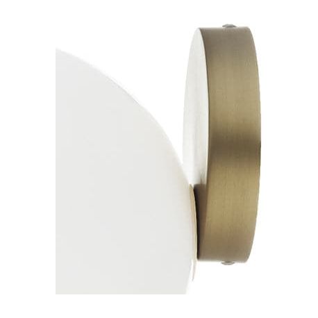 Brass Globe Wall Sconce-France & Son-LM563WBRSWHT-Wall Lighting-3-France and Son