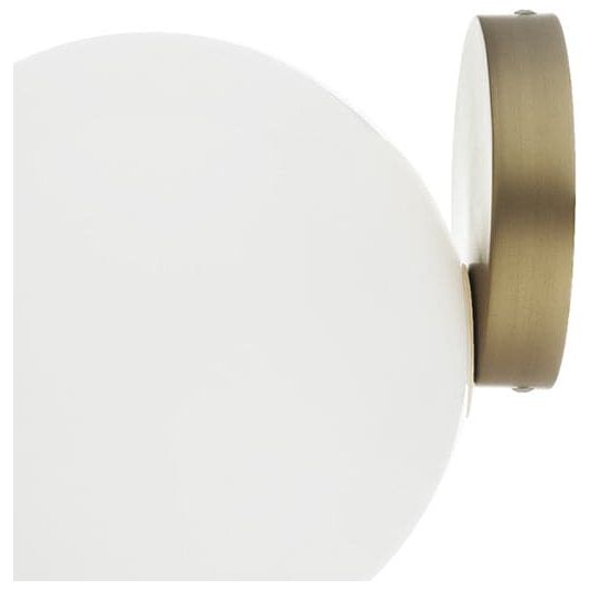 Brass Globe Wall Sconce-France & Son-LM563WBRSWHT-Wall Lighting-2-France and Son