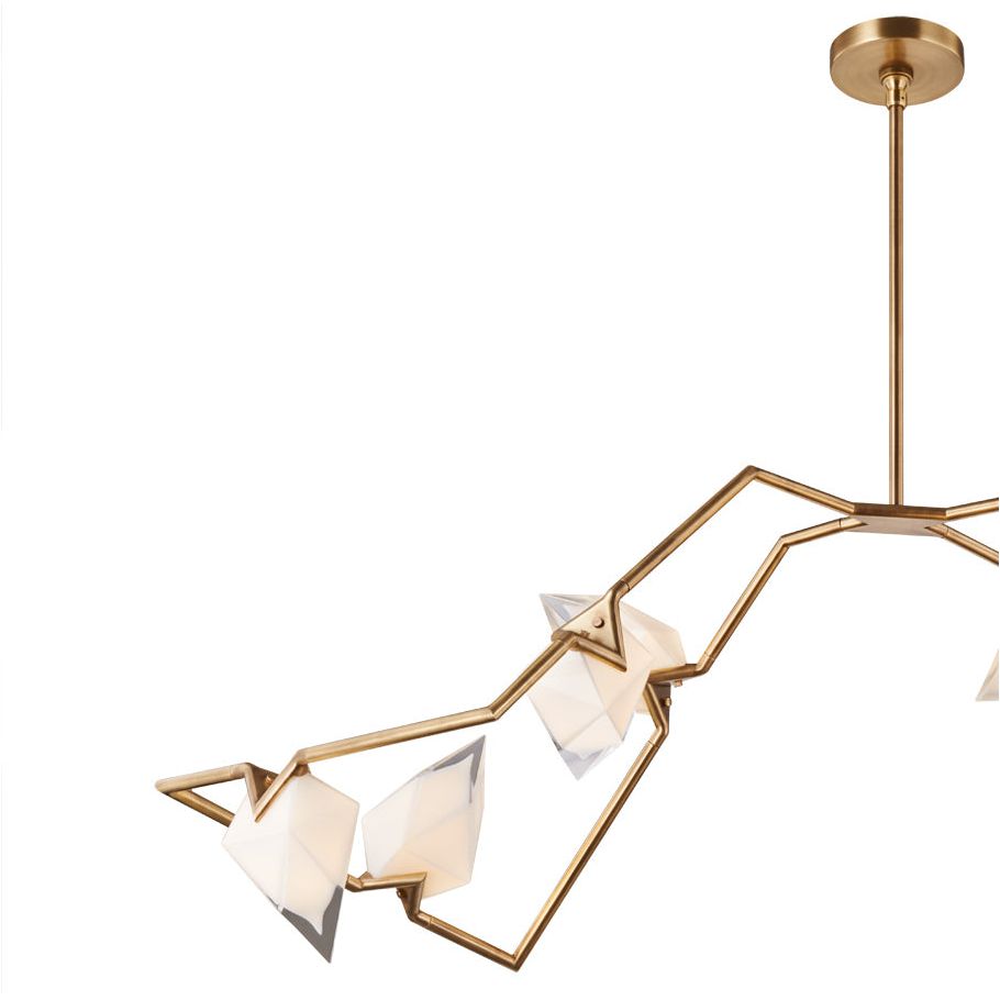 Modern Branching Geode Chandelier - Large-France & Son-LM9198PBRS-Chandeliers-2-France and Son