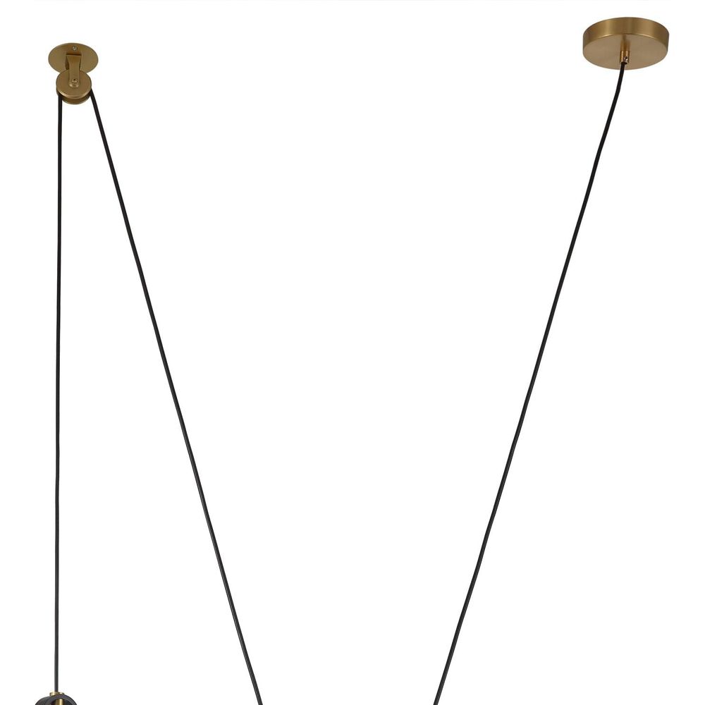 Brass Cone Counterweight Pendant Light-France & Son-LM9231PBRS-Pendants-4-France and Son