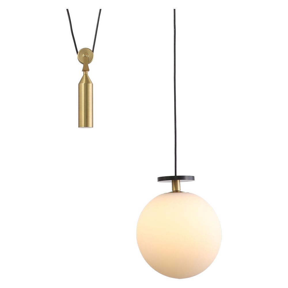 Globe Counterweight Pendant Light-France & Son-LM9234PBRS-Pendants-3-France and Son