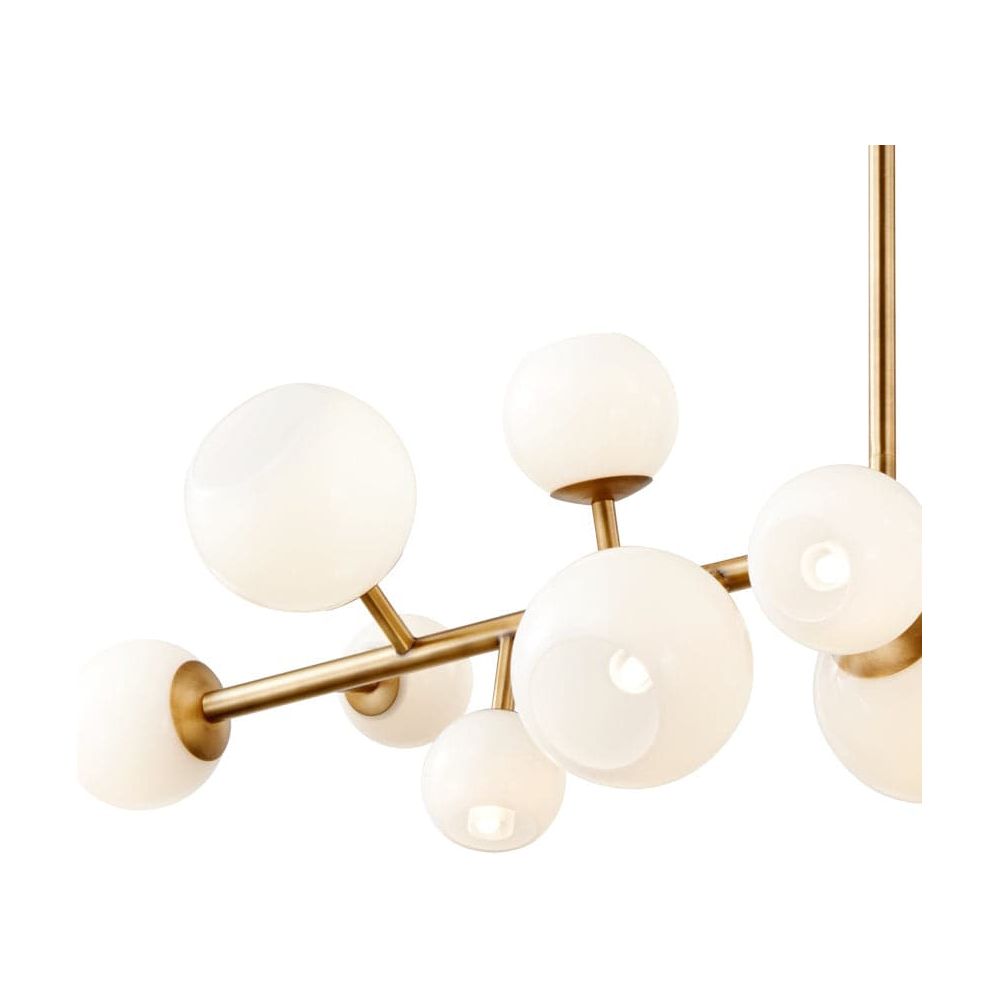 Vaccinium Branching Globe Linear Chandelier - Large-France & Son-LM9814PBRS-Chandeliers-3-France and Son