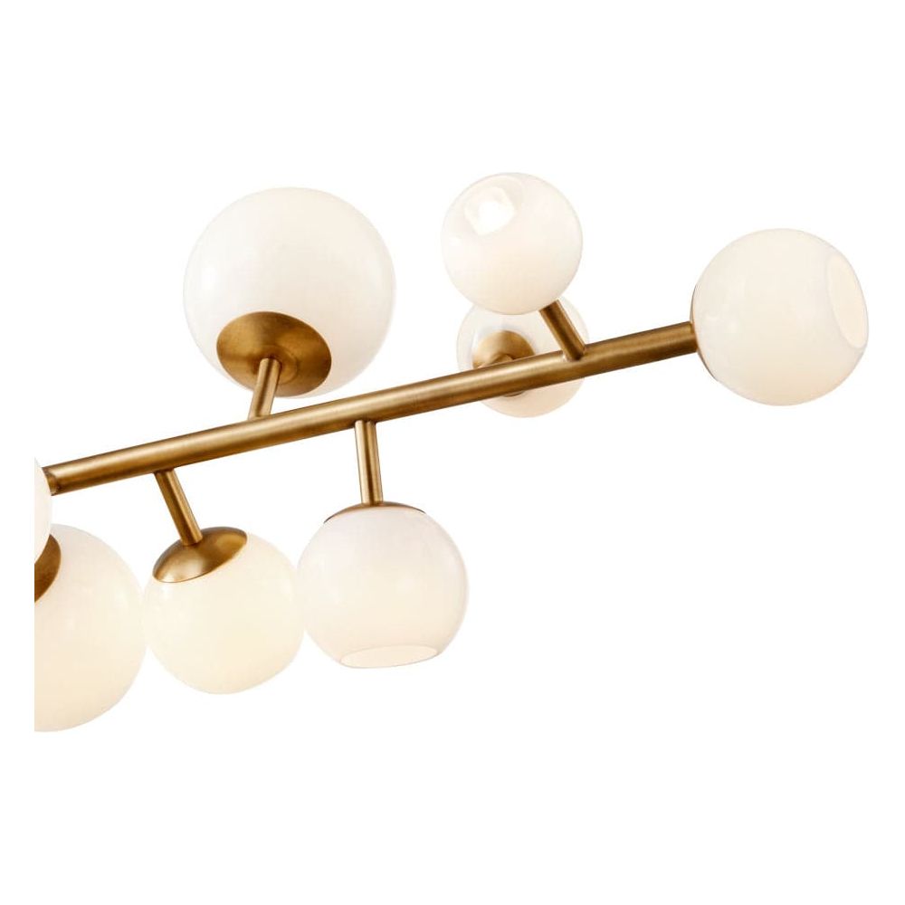 Vaccinium Branching Globe Linear Chandelier - Large-France & Son-LM9814PBRS-Chandeliers-5-France and Son
