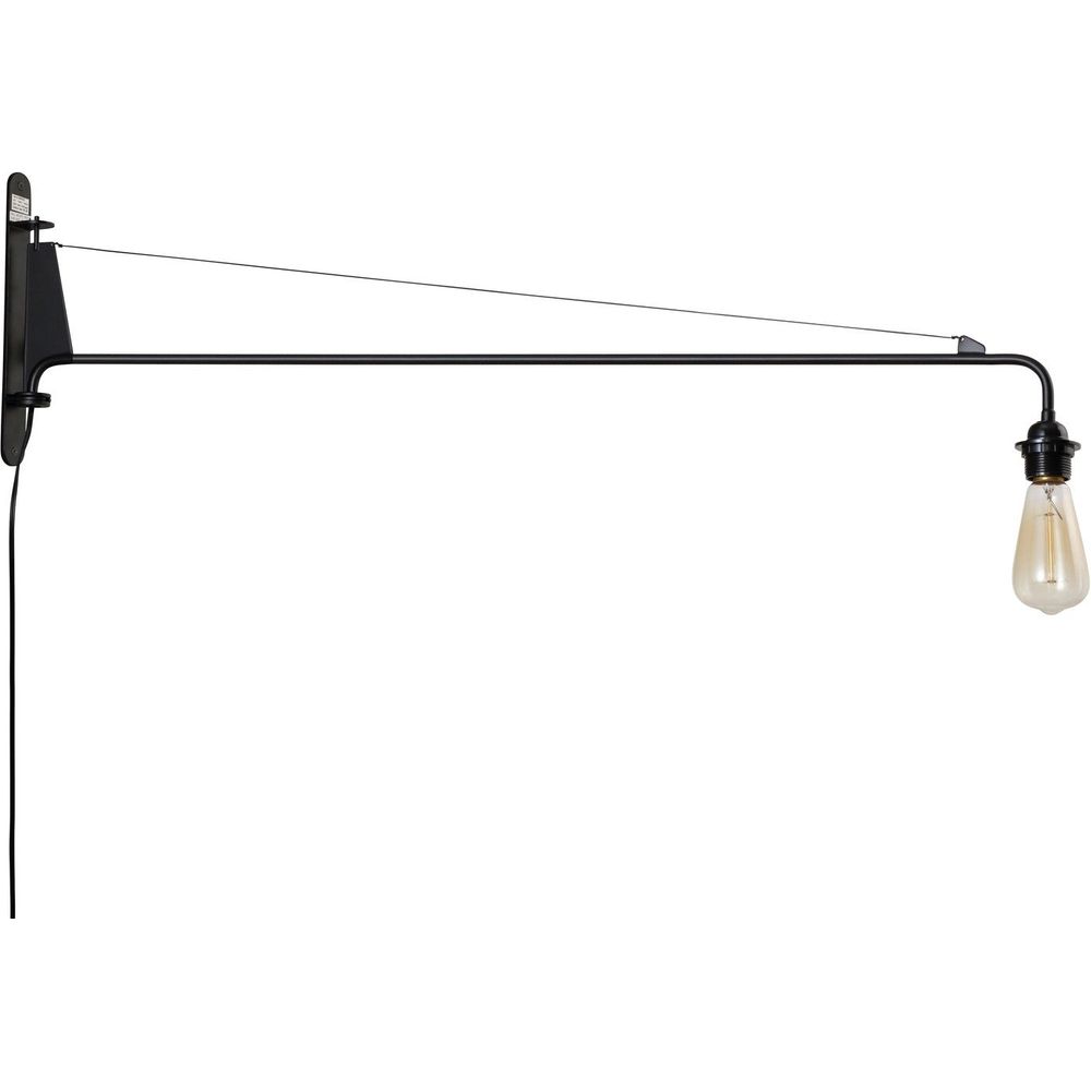 Jean Swing Arm Wall Lamp - Petite-France & Son-LN0051BLK-Wall Lighting-1-France and Son