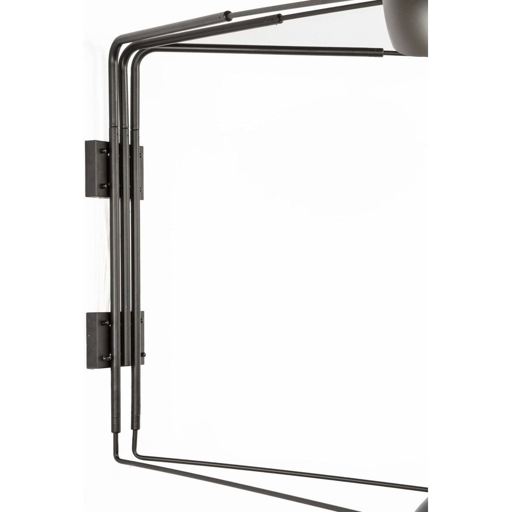 Five Arm Mouille MSC-R5 Rotating Sconce - Short-France & Son-LN0205BLK-Wall Lighting-3-France and Son