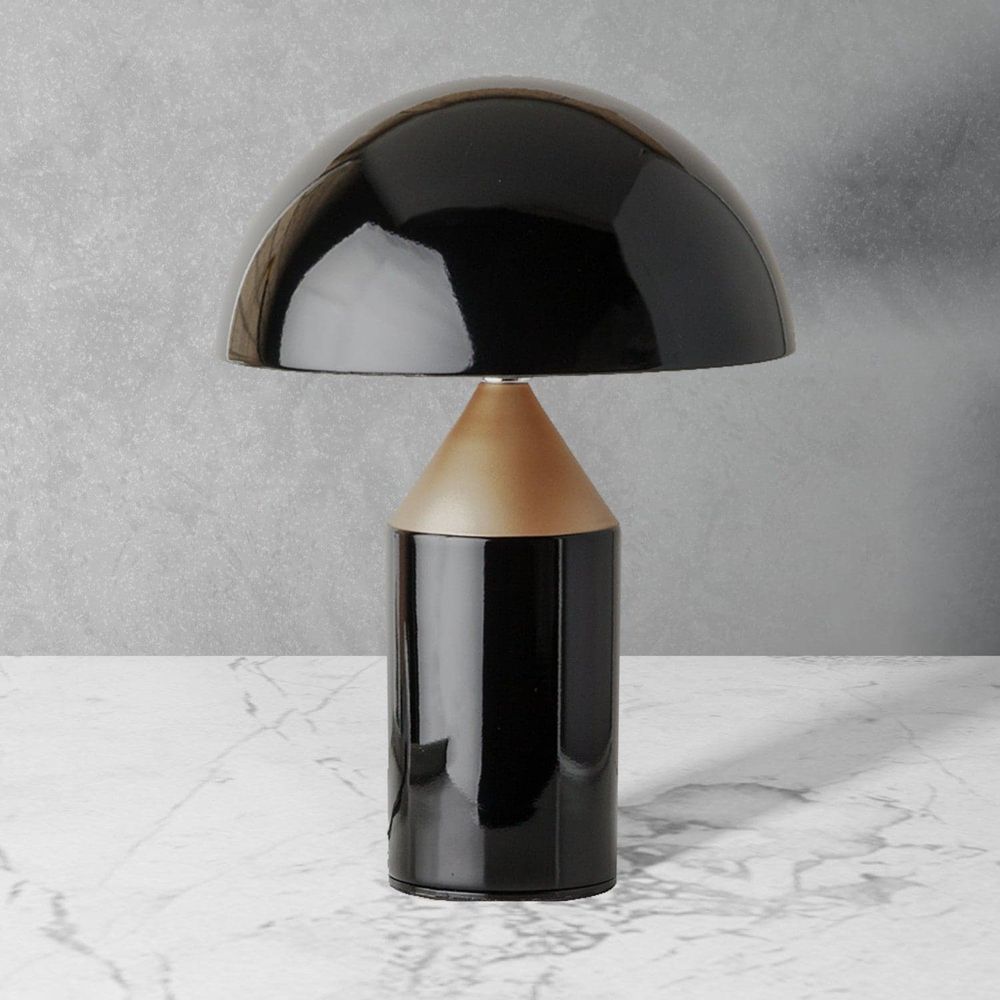 Mid Century Mushroom Table Lamp - Black and Copper-France & Son-LN3037BLKS-Table LampsClassico-1-France and Son