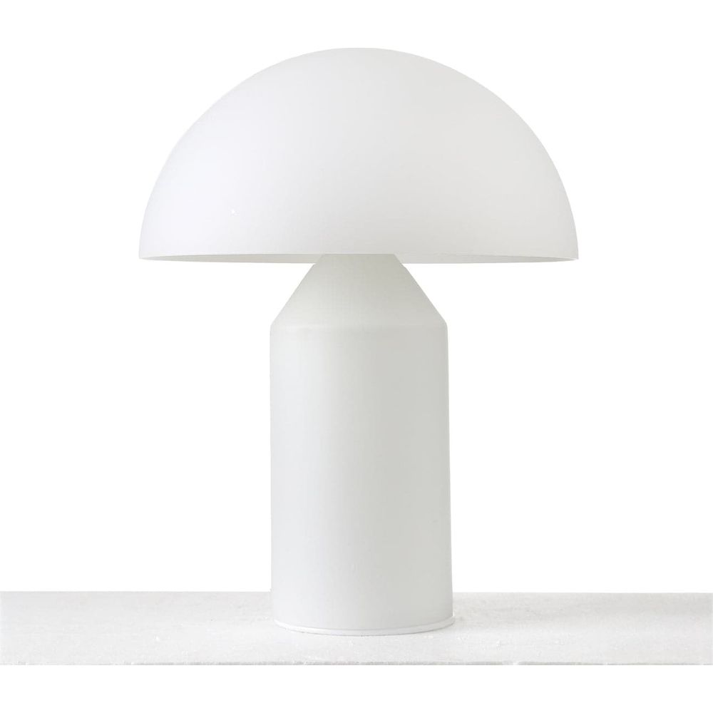 Mid Century Mushroom Table Lamp-France & Son-LN3037WHTM-Table LampsMedium - Glass-1-France and Son