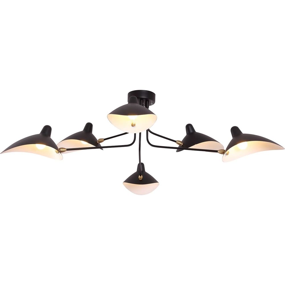 Mouille Six-Arm Semi-Flush Mount Ceiling Lamp