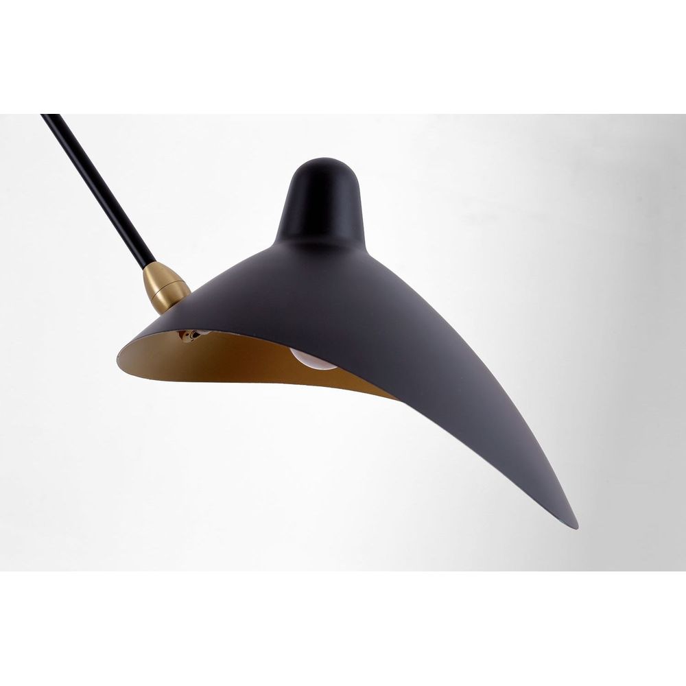 Three-Arm Mouille Ceiling Lamp - Gold Interior