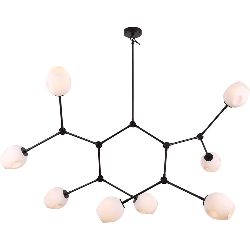 Molecule Branching Chandelier with 8 Globes