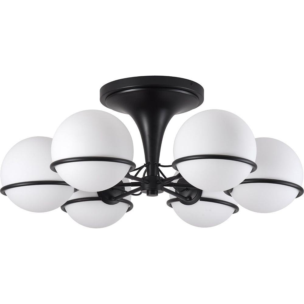 Sarfatti Atomic 6 Globe Flush Mount