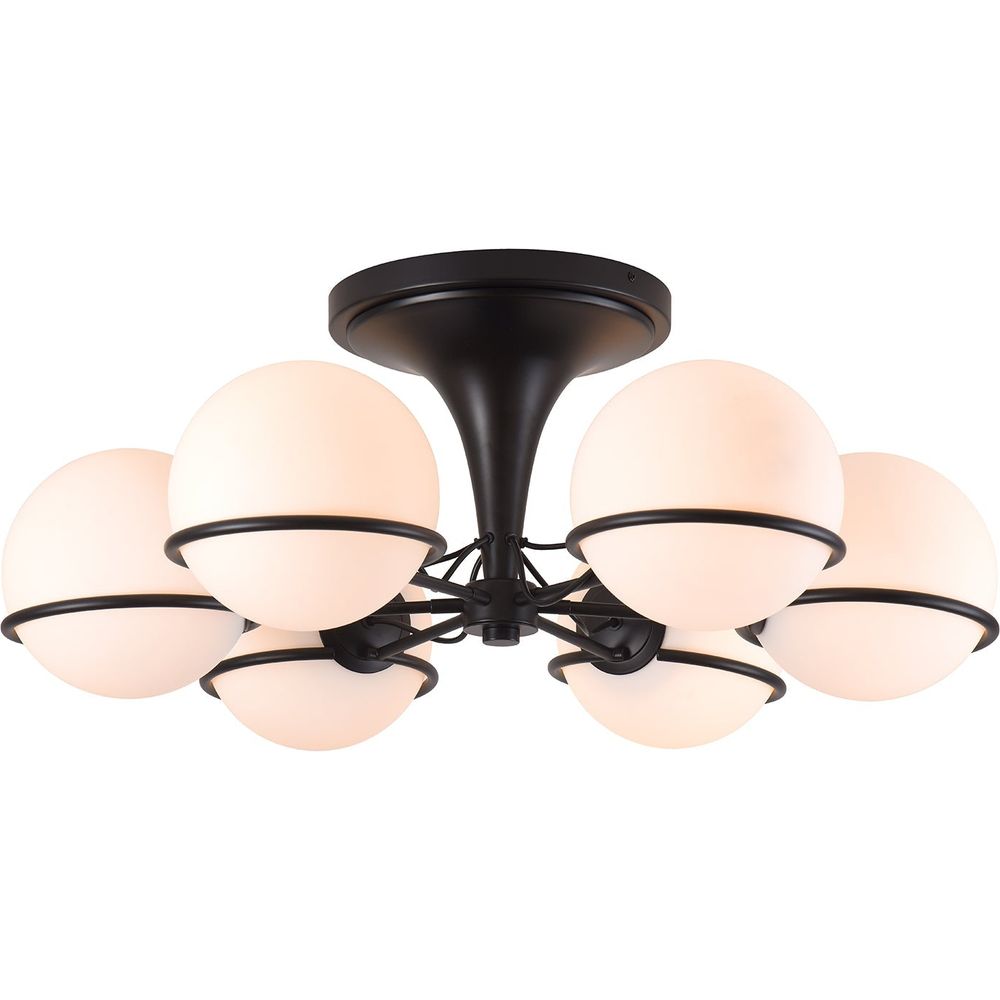 Sarfatti Atomic 6 Globe Flush Mount