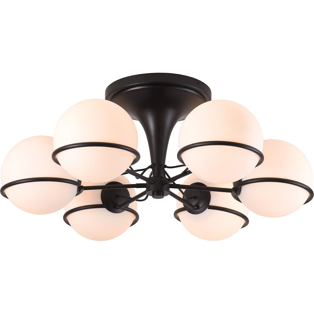 Sarfatti Atomic 6 Globe Flush Mount