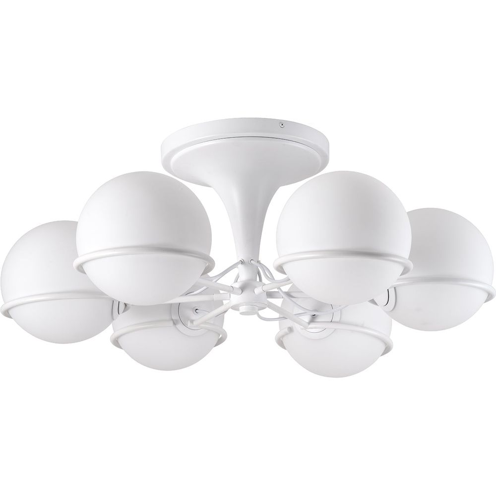 Sarfatti Atomic 6 Globe Flush Mount