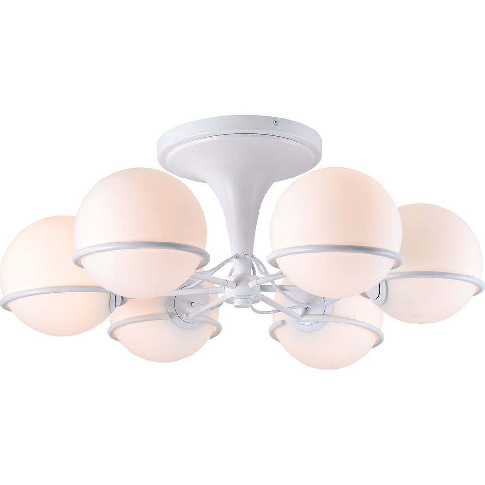 Sarfatti Atomic 6 Globe Flush Mount