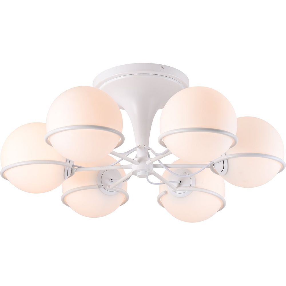 Sarfatti Atomic 6 Globe Flush Mount