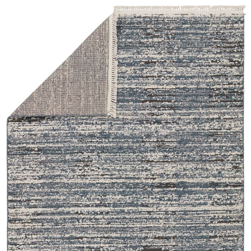 Runners Tempo Striped Blue/ Gray Runner Rug (3'X8')
