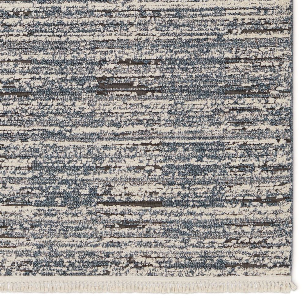 Runners Tempo Striped Blue/ Gray Runner Rug (3'X8')