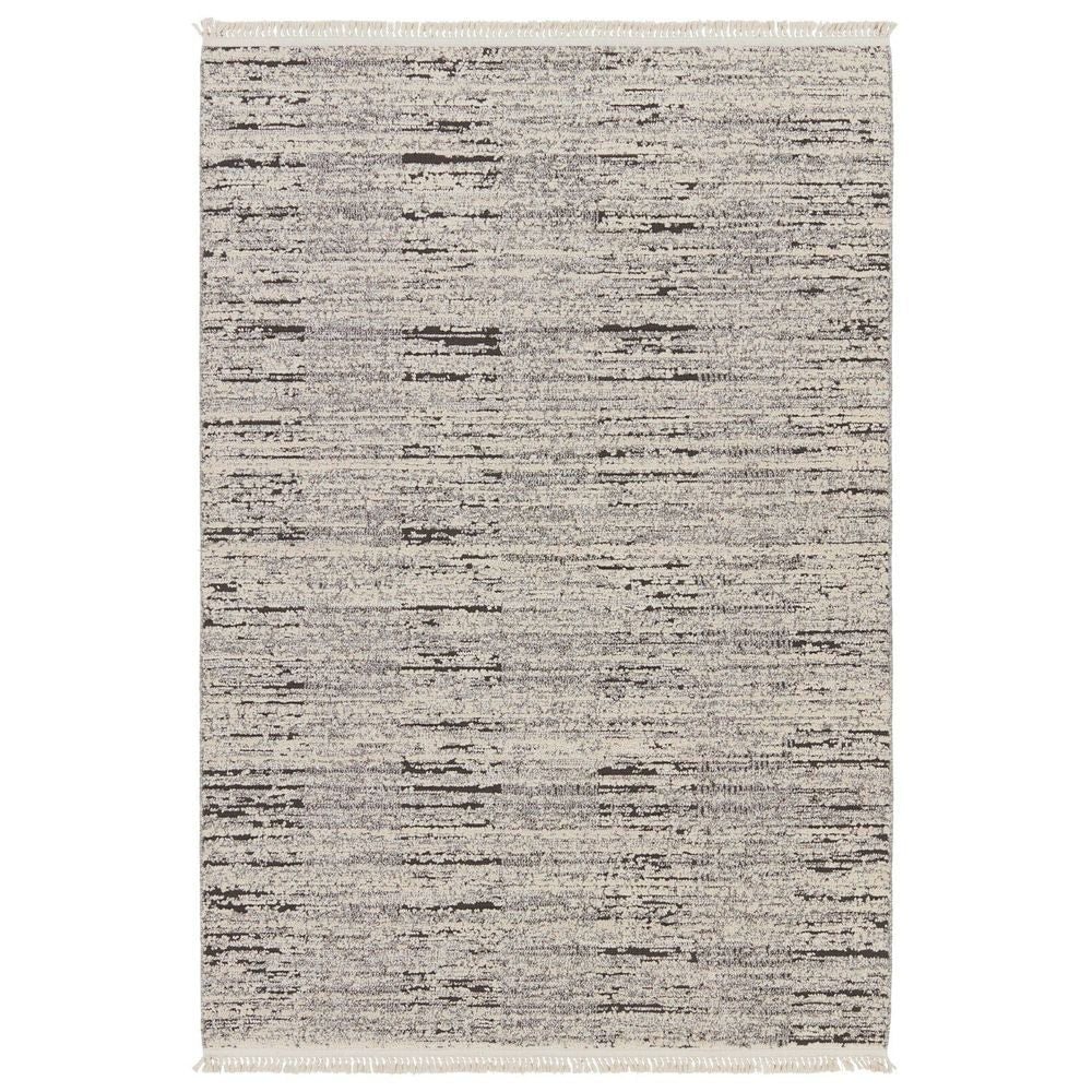 Runners Tempo Striped Gray/ Cream Runner Rug (3'X8')