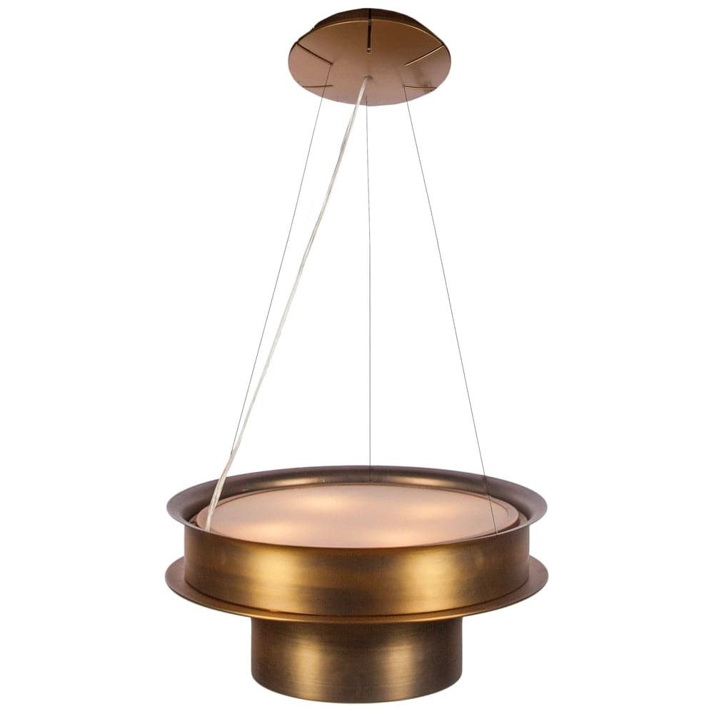 Modern Dael Rim Copper Ceiling Lamp-France & Son-LS1137S2BRZ-Pendants-1-France and Son