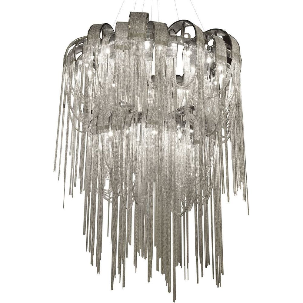 Volver Chain Chandelier-France & Son-LS1162S2CHR-Chandeliers-4-France and Son
