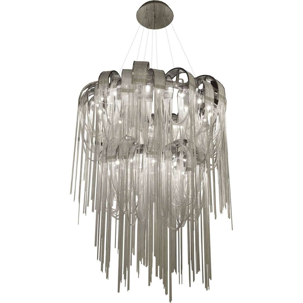 Volver Chain Chandelier-France & Son-LS1162S2CHR-Chandeliers-1-France and Son