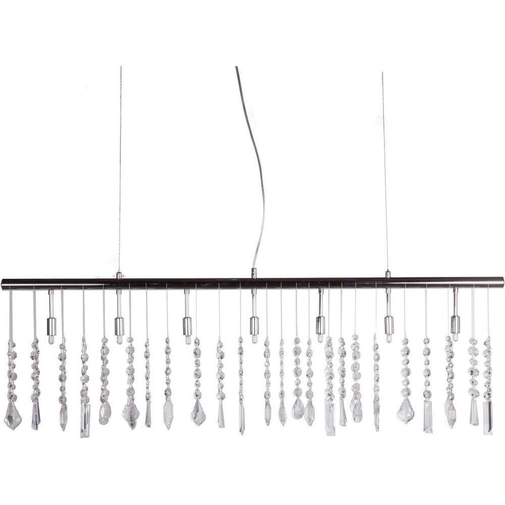 Harald Linear Crystal Chandelier-France & Son-LS3018S1-Chandeliers-1-France and Son