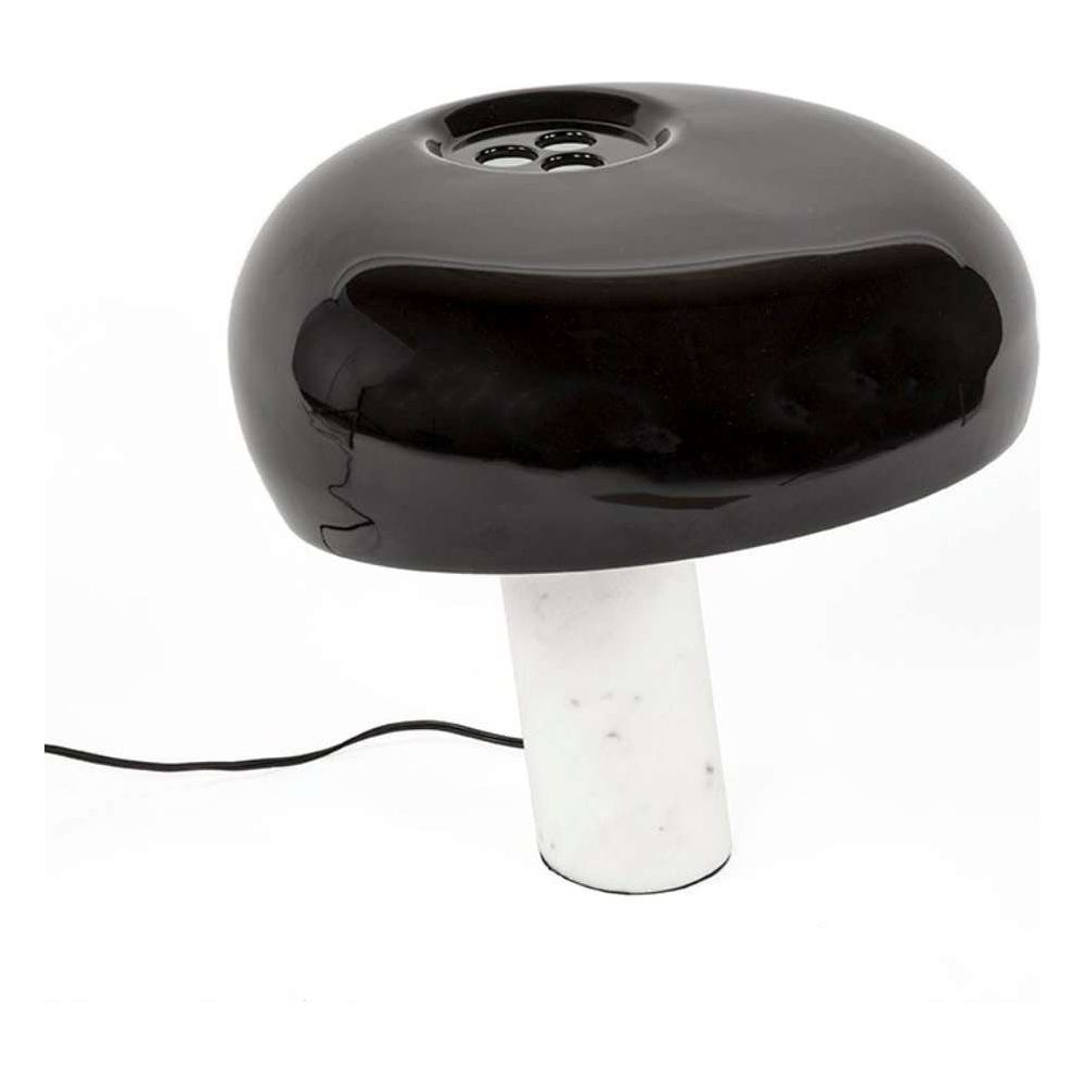 Mid Century Beagle Marble Table Lamp-France & Son-LBT2006BLKWHT-Table LampsBlack-7-France and Son
