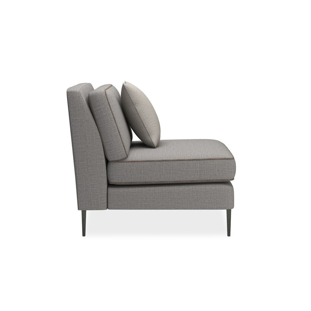 Sectionals: Parts Mashup Armless Chair - Silver